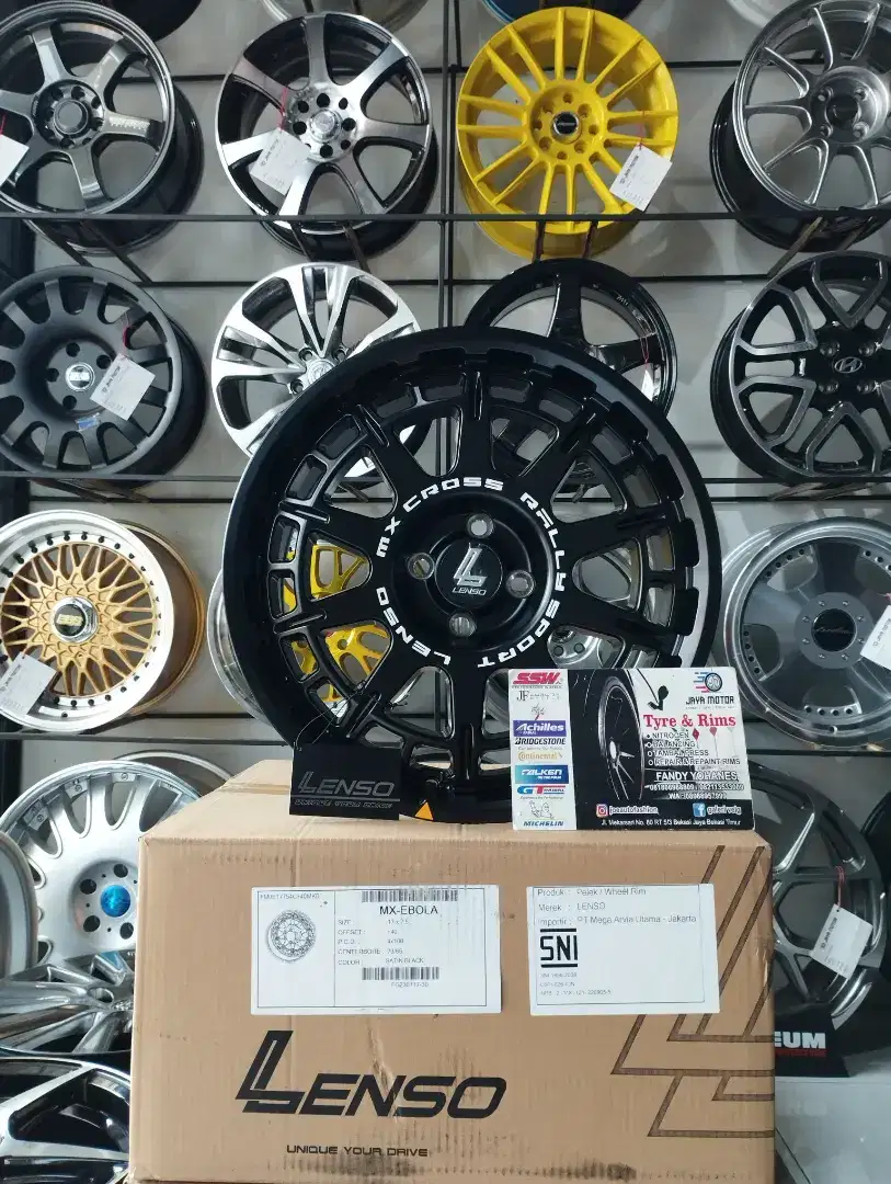 Velg lenso mx - ebola r17 4x100 lbr7,5 et40
