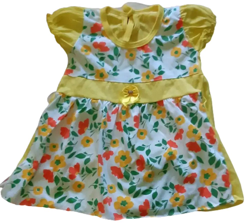 (FREE ONGKIR) Dress Anak Bayi Kuning Bunga