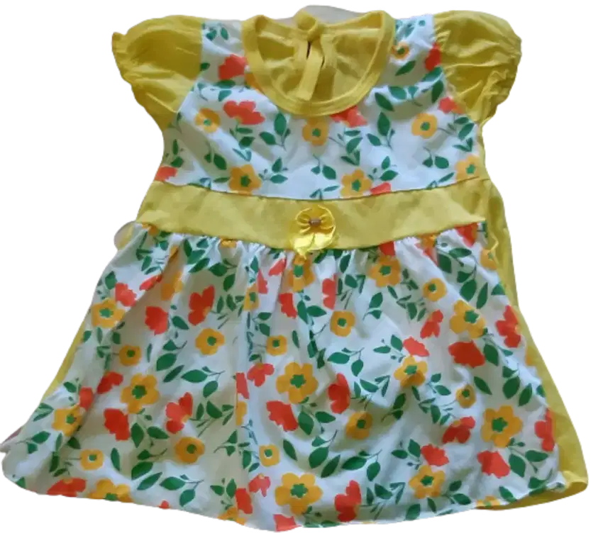 (FREE ONGKIR) Dress Anak Bayi Kuning Bunga