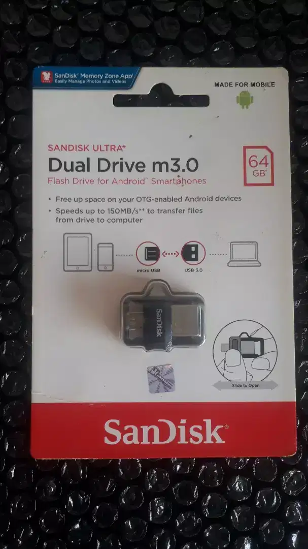 FLASDISK OTG MICRO SANDISK 64GB ORIGINAL