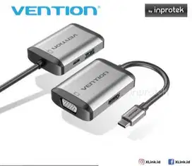 Adapter/Konektor 4 in 1 USB Type C to HDMI VGA USB 3.0 PD