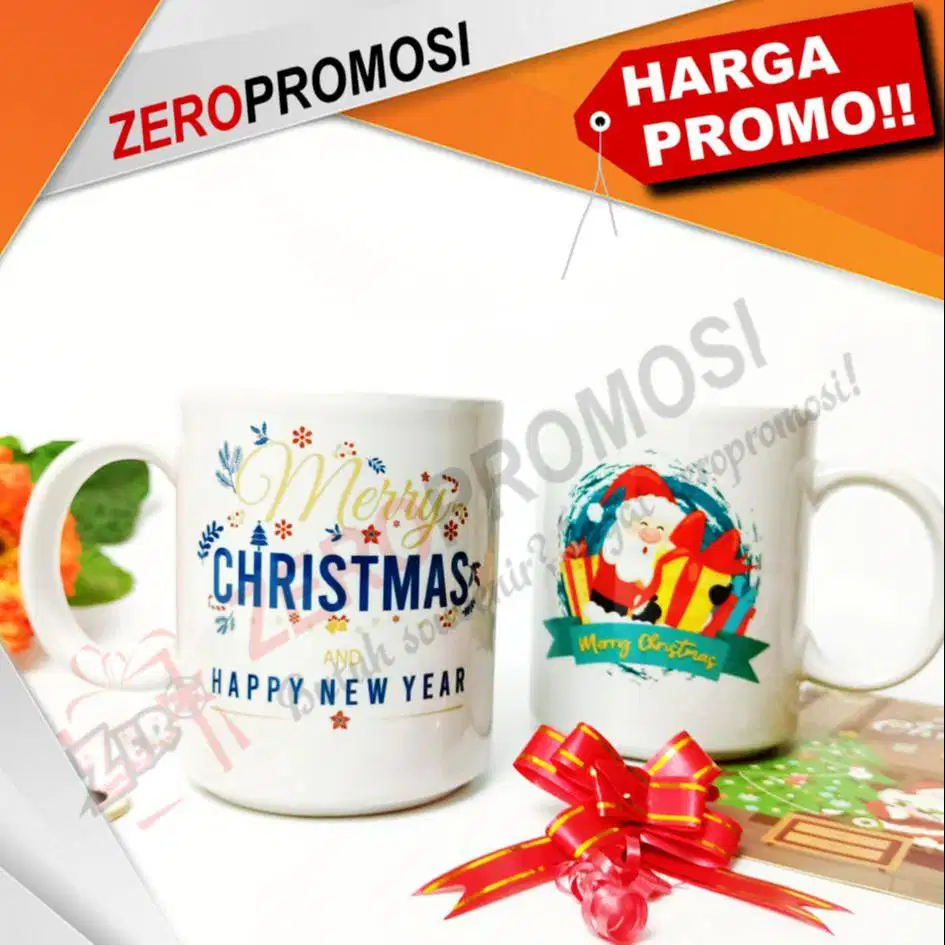 Souevnir Mug Edisi Natal - Hadiah Custom Mug Merry Christmas