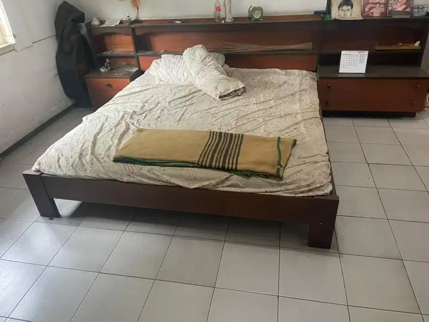 Ranjang full set jati retro 80s king size