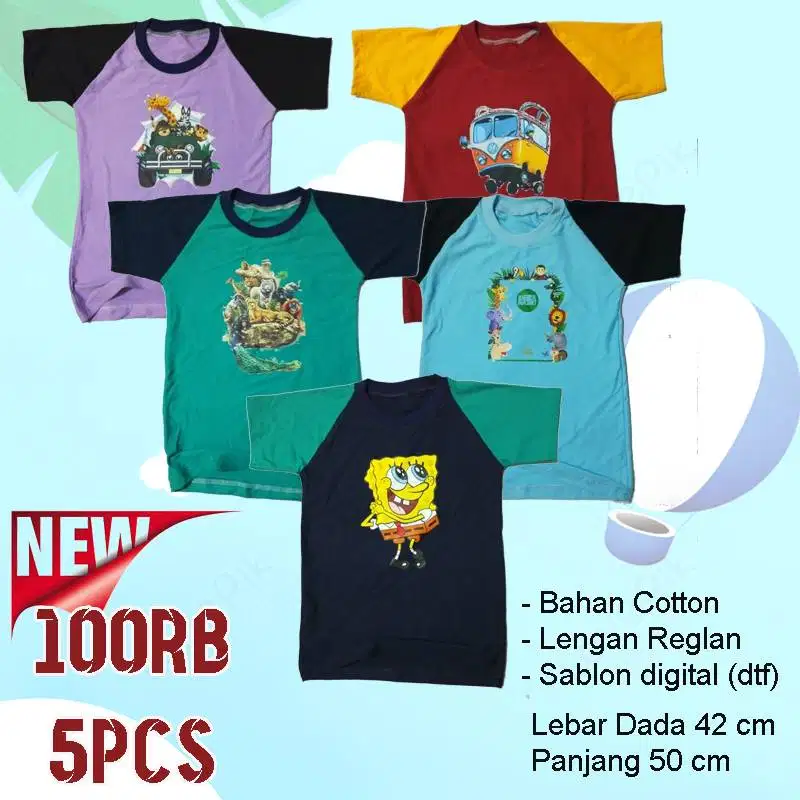 Kaos Reglan Karakter Anak