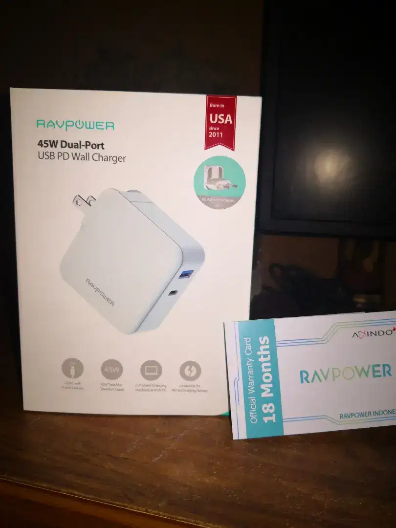Charger Ravpower Dual port PD 45 w