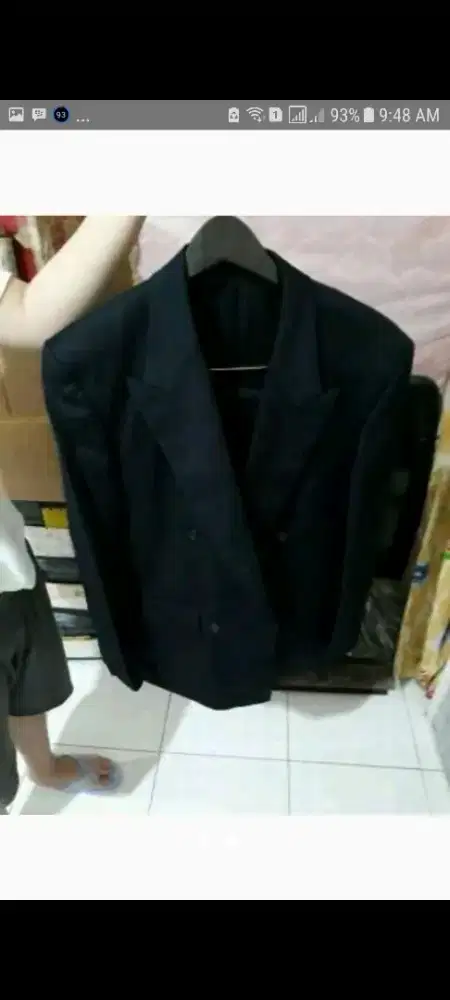jas&celana nya ada 2 set(hitam&biru tua)