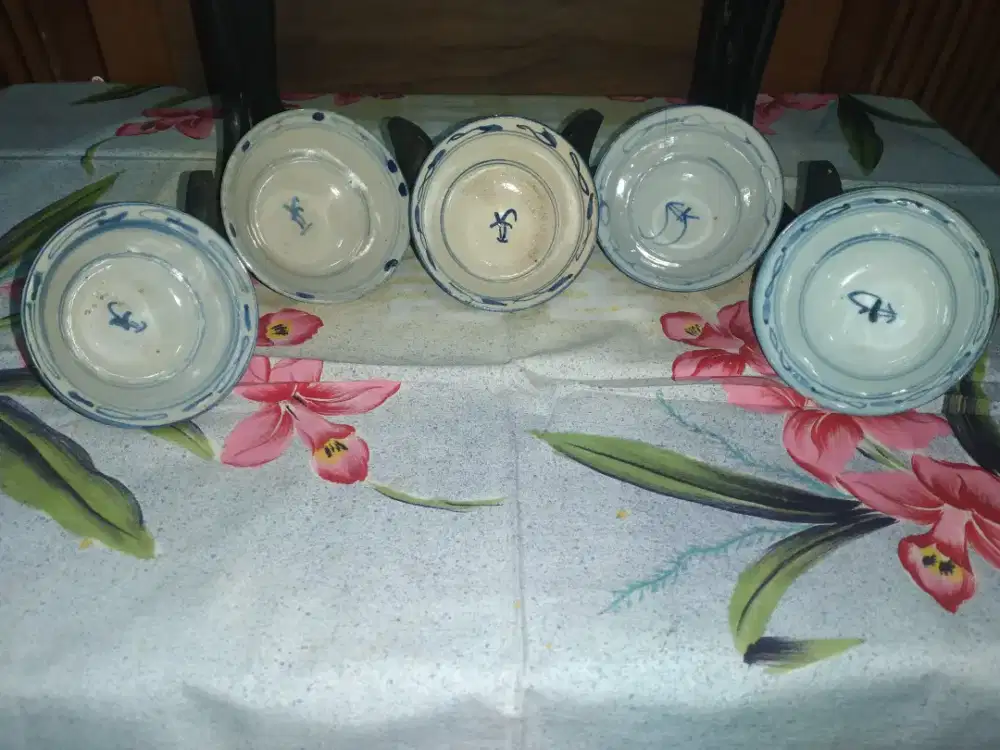 Mangkok china mini antik(5pcs)