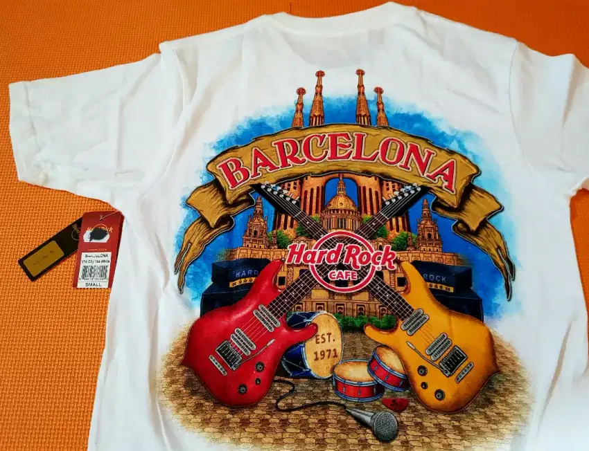 Kaos HRC (Hard Rock Cafe) BARCELONA Original dari Spanyol Dewasa S