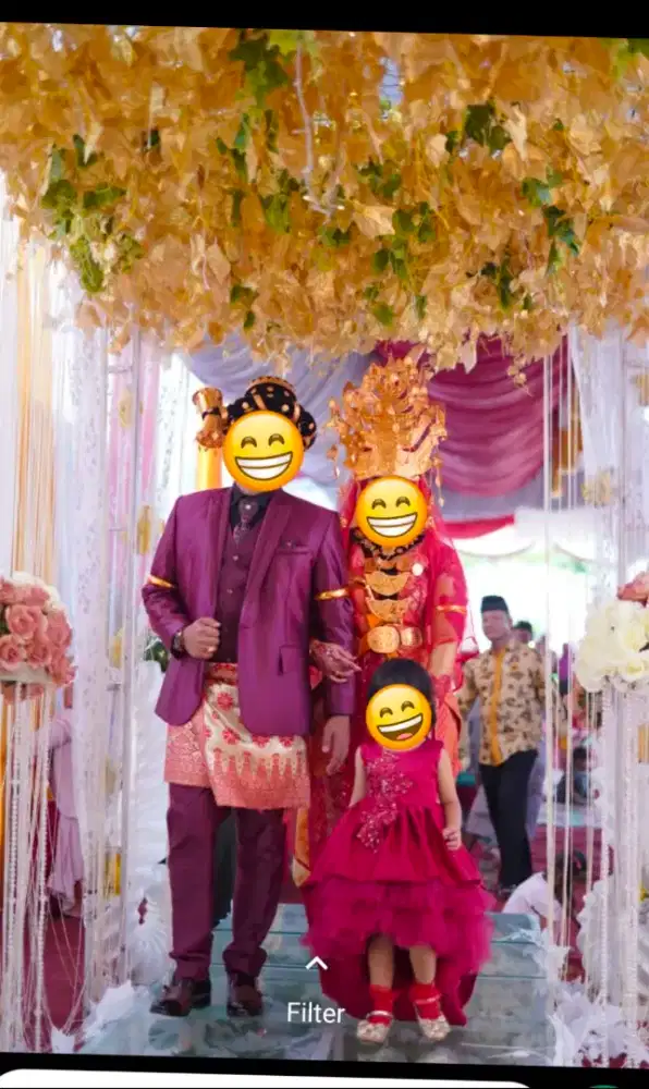SETELAN JAS MAROON DAN KEBAYA MERAH BEKAS RASA BARU 1 KALI PAKE