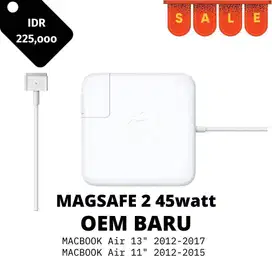 Charger Macbook Air 13in 2012-2017 Magsafe 2 45 Watt OEM