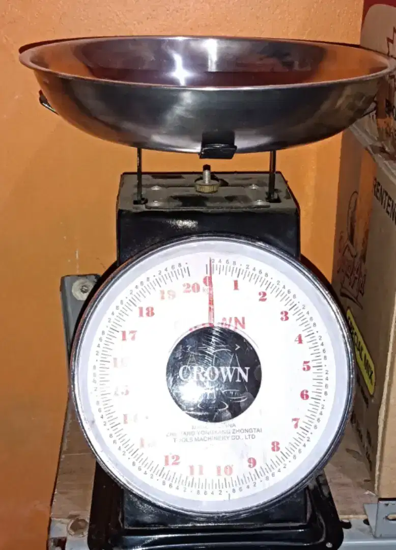 Timbangan Crown 20kg asli original plat tebal