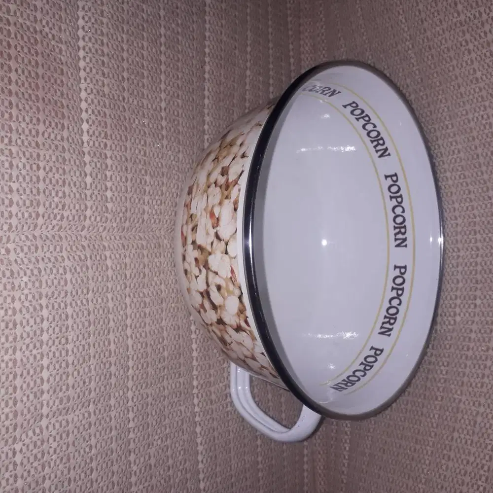 Gelas Mug sup / soup bahan Enamel 14,5 cm