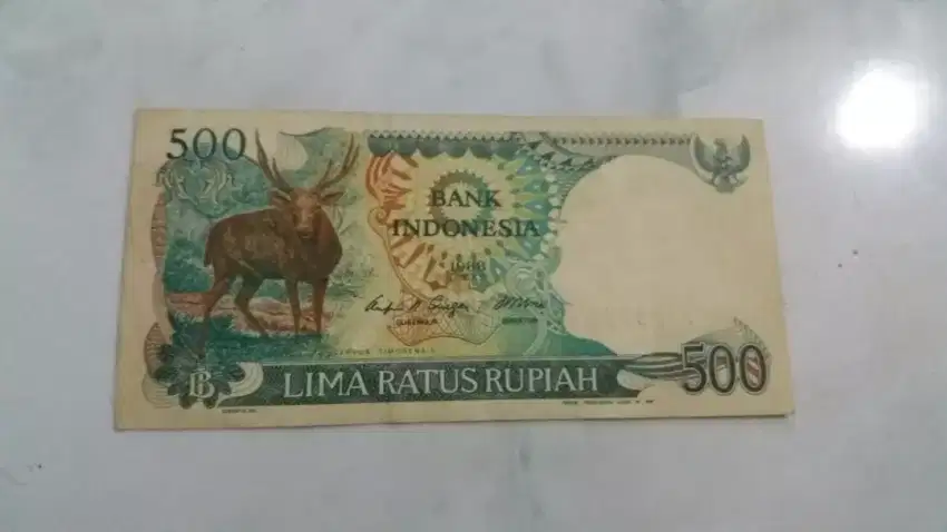 Jual uang kertas kuno thn 1988 rp 500
