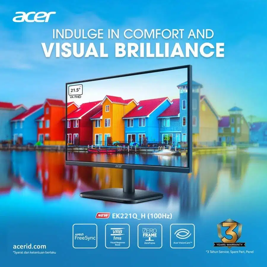 Monitor Led Acer 22 inc EK221Q H Full HD