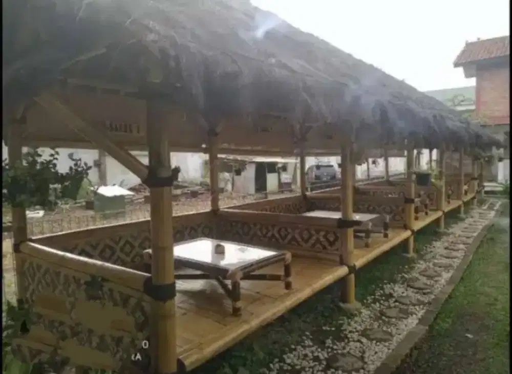 Saung gajebo untuk warung | saung lesehan