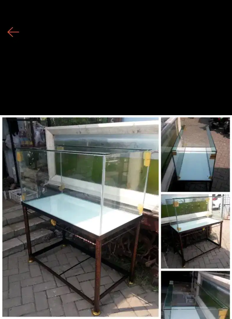 Aquarium murah uk 100x50x50 full 8mm