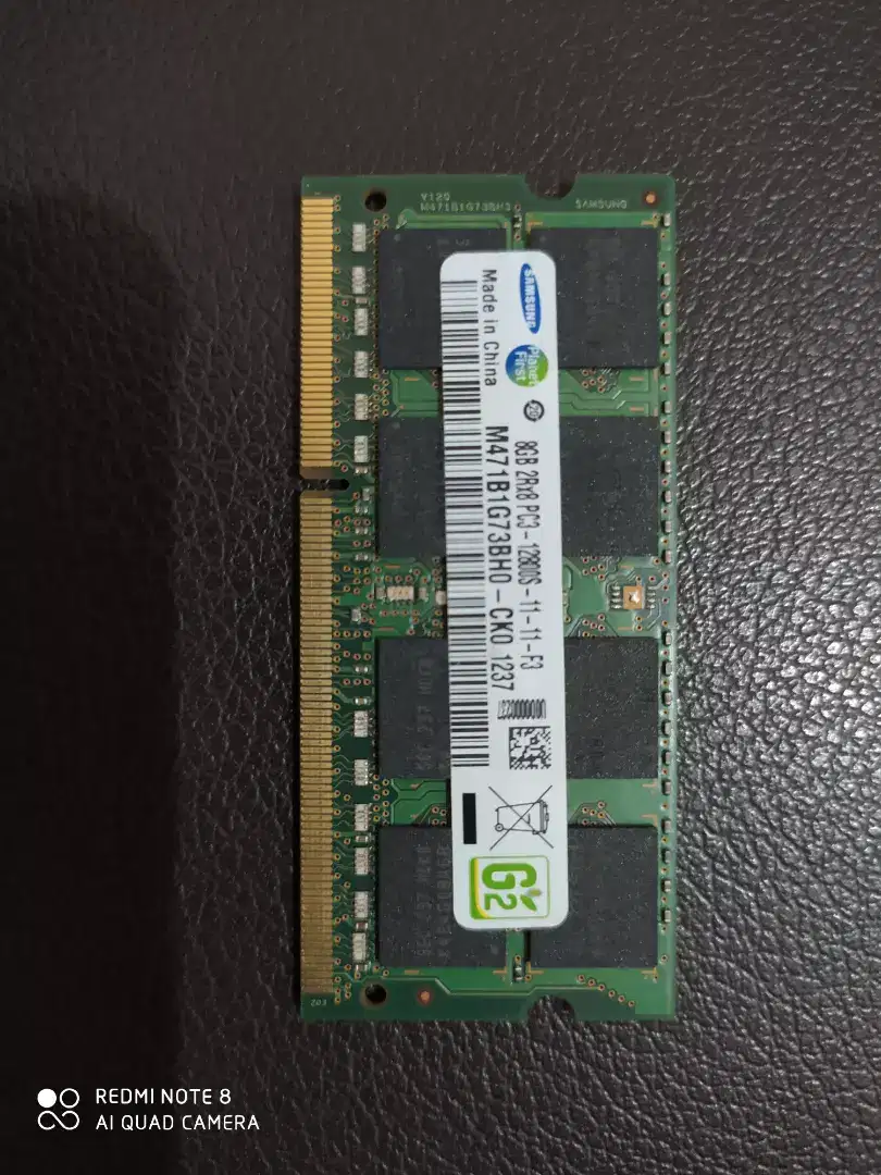 RAM SODIMM Samsung DDR3 8GB PC12800 Single Channel