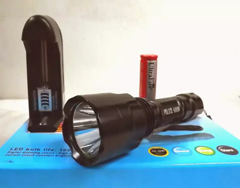 senter sinar kuning dan putih new  (stok banyak)