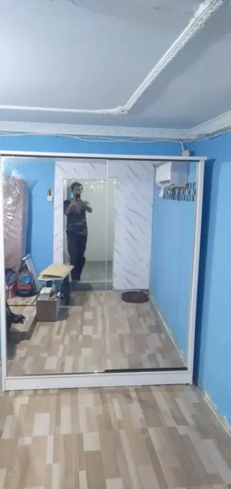 ORDER LEMARI PRAKTIS 2 PINTU SLED READY COD RAKIT DI LOKASI