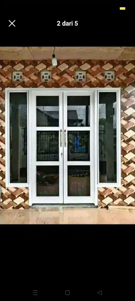 Jual kusen pintu satu dan pintu dua dari bahan aluminium dan kayu