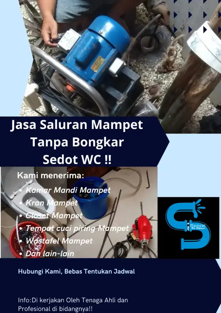 Sedot WC mampet atasi saluran mampet tanpa bongkar danbergaransi