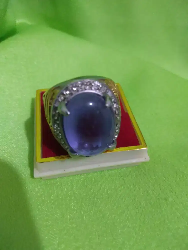 Cincin Batu Kecubung ll Cincin batu Amethyst ll Kecubung ungu Terong