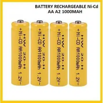 Baterai Rechargeable Ni-CD 1000 mah isi 4 pcs