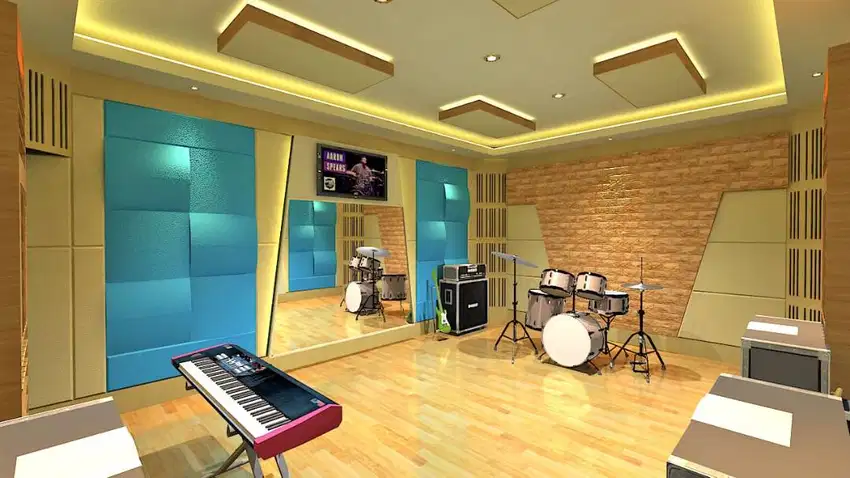 Jasa peredam suara ruangan akustik studio musik karaoke home cinema