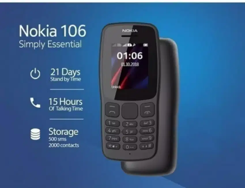 Handphone HP Nokia 106 new dual simcard HP baru