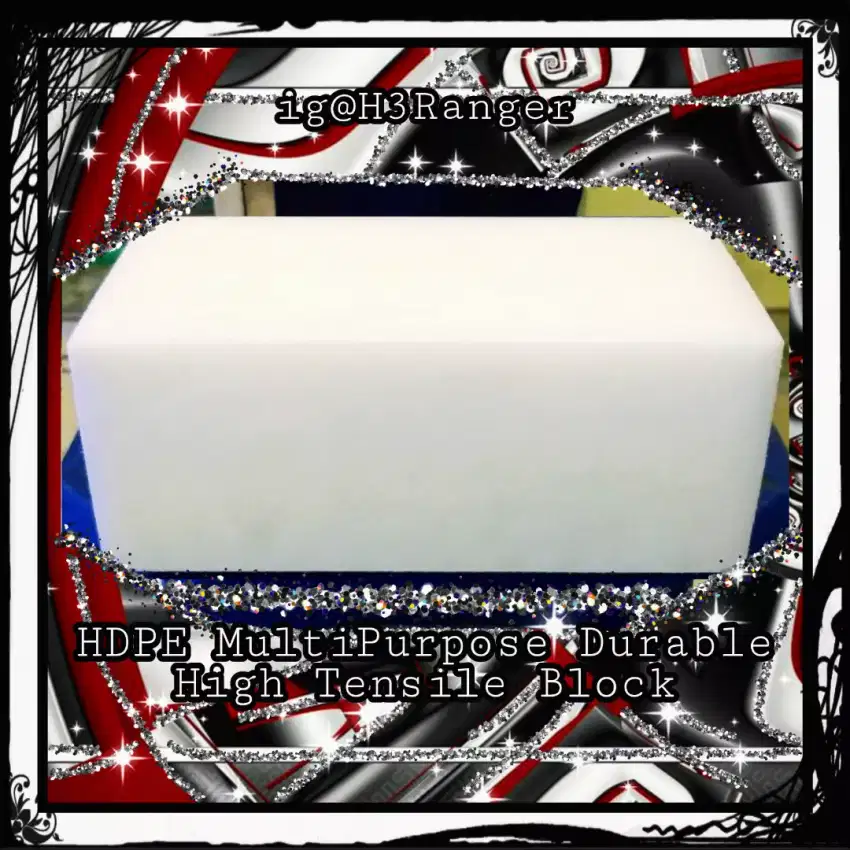 HDPE Nylon Block Talenan Tebal Serba Guna 8x10x20cm CNC Bubut Part