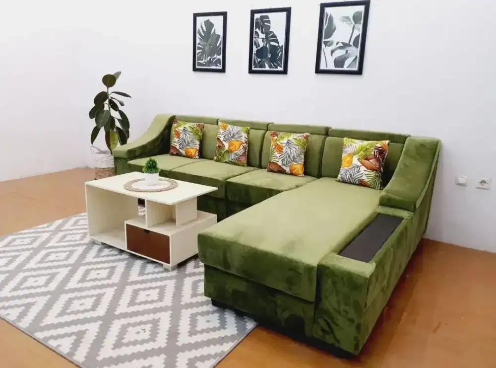 Sofa selonjor minimalis