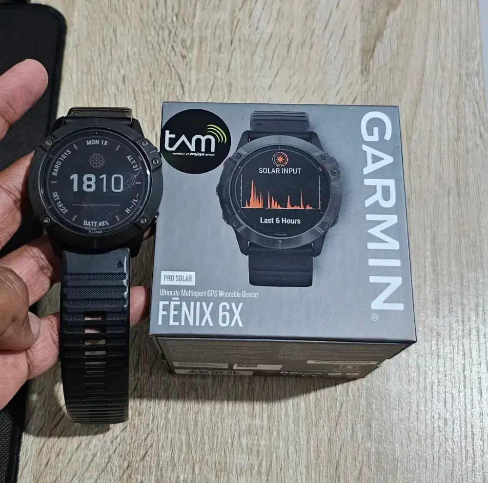 Jam smart fenix 6x pro solar titanium