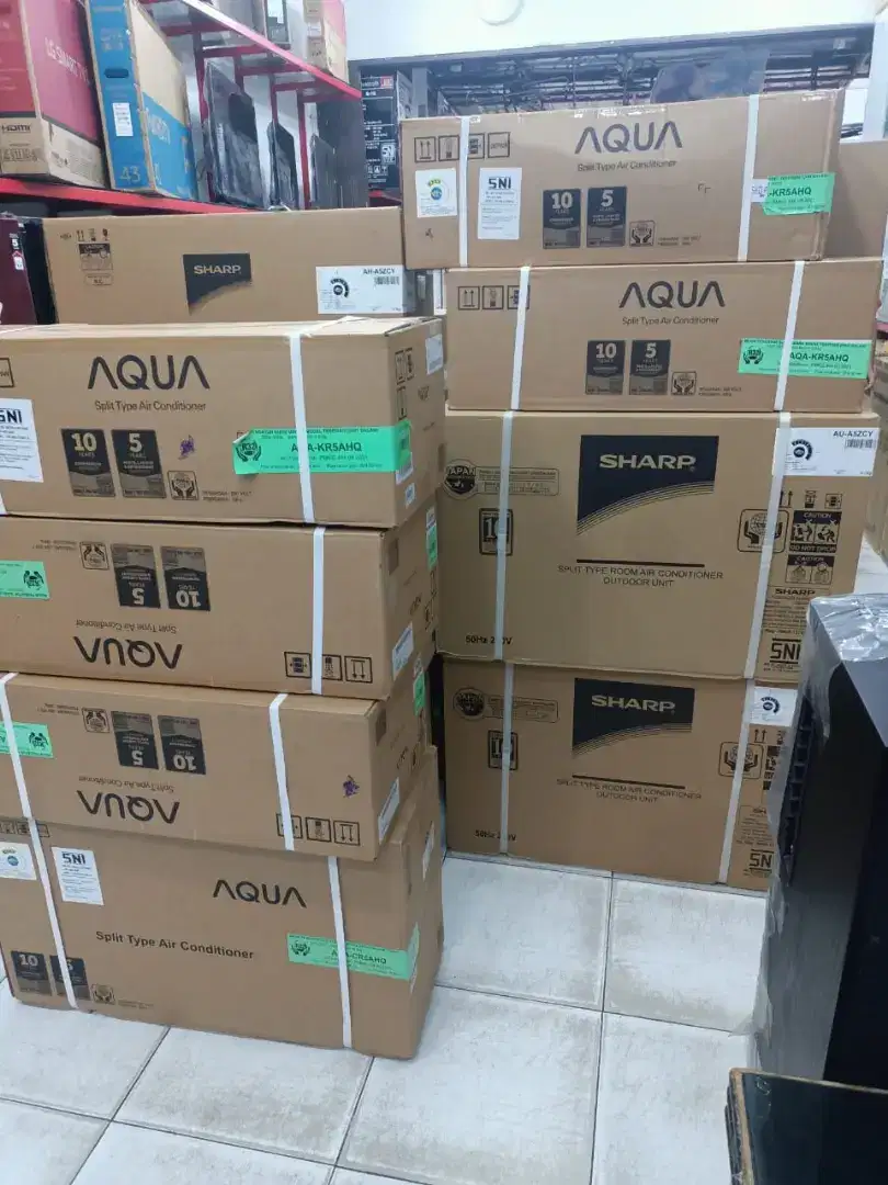AC AQUA 1/2 PK HARGA BERIKUT PASANG , BARANG BARU GARANSI RESMI PABRIK