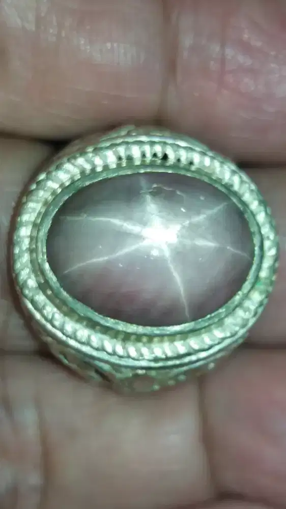 Jual Batu Cincin Permata Red Pinkish Ruby Star Tajam Good Condition