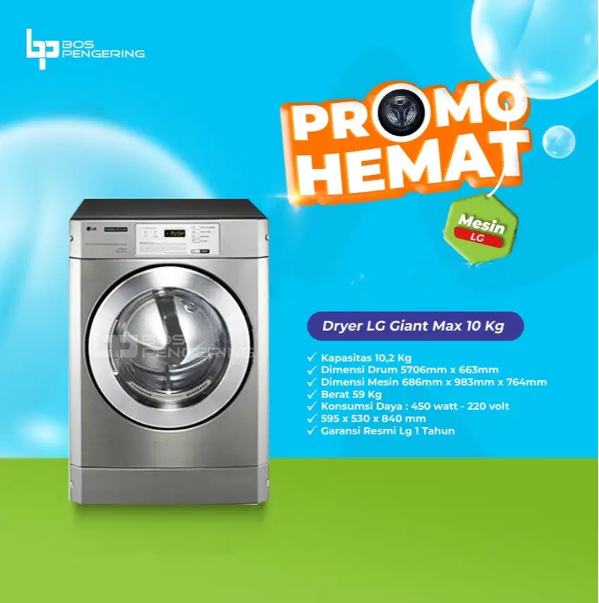 PROMO Mesin Pengering LG Giant Max Dryer LG Giant Max Dryer Gas