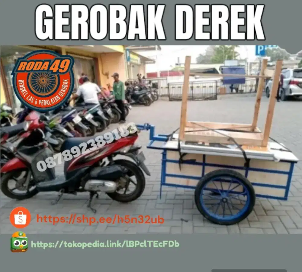 Gerobak Derek Motor Angkutan Barang