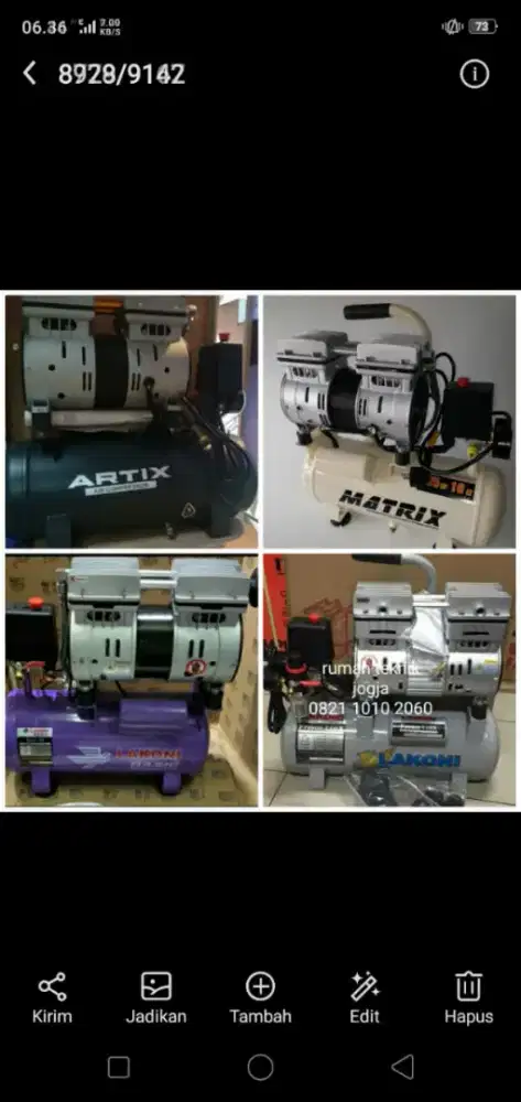 (RUMAH TEKNIK JOGJA)Kompresor beraneka merk dan besarnya