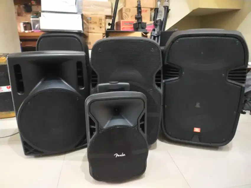 Macam² Speaker aktif baru bermutu 10,12,15 inch 500 Watt, banyak model