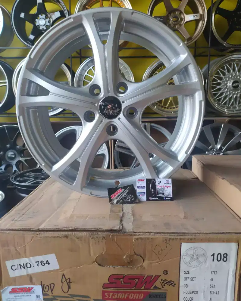 Velg ssw108 r17 5x114 lbr7 et48 centerhole 56 (like oem VW)