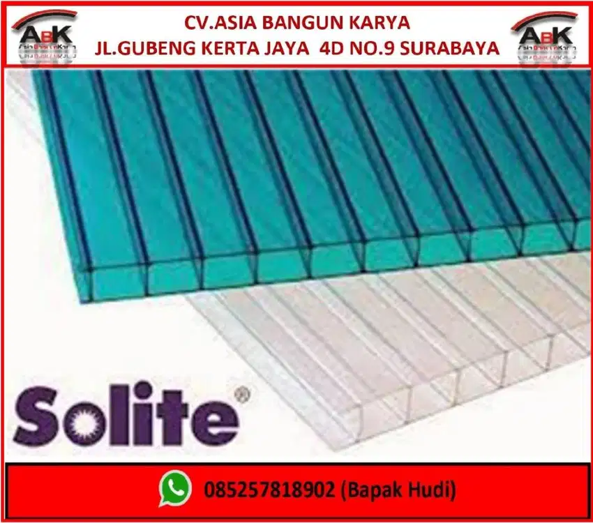 Polycarbonate So lite + jasa pemasangan  ( harga sendiri )
