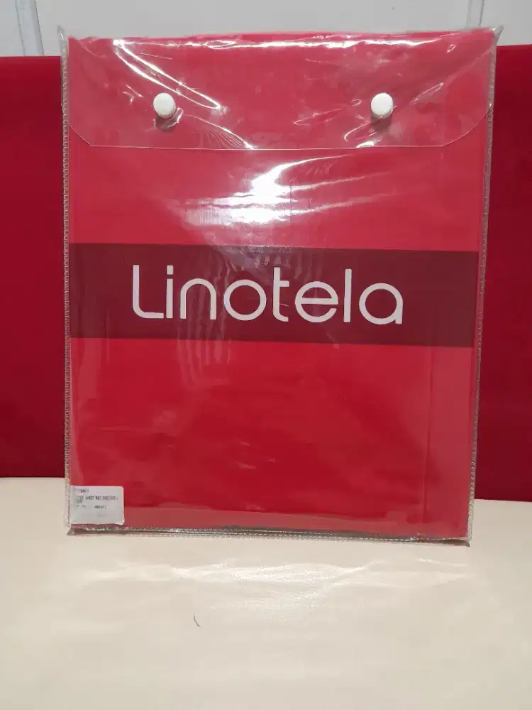 Jual Seprai Linotela 200x200 cm Single Katun Fitted - Merah