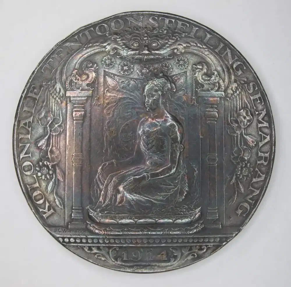 Koin Medali KOLONIALE TENTOONSTELLING SEMARANG thn 1914 - Perak-Langka