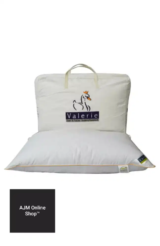 Bantal Bulu Angsa Valerie 100% Asli Kwalitas Hotel Bintang 5