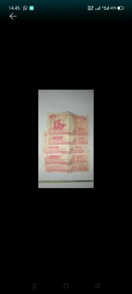 Dijual uang kertas @100 rupiah