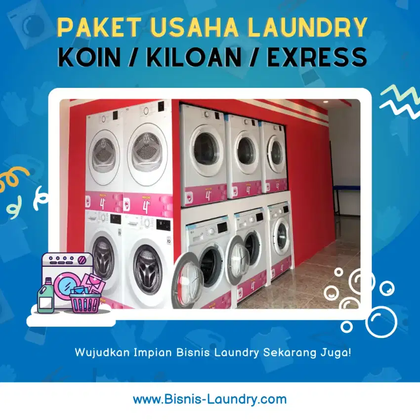 FRANCHISE BISNIS LAUNDRY | LAUNDRY KOIN | LAUNDRY KILOAN KOMPLIT