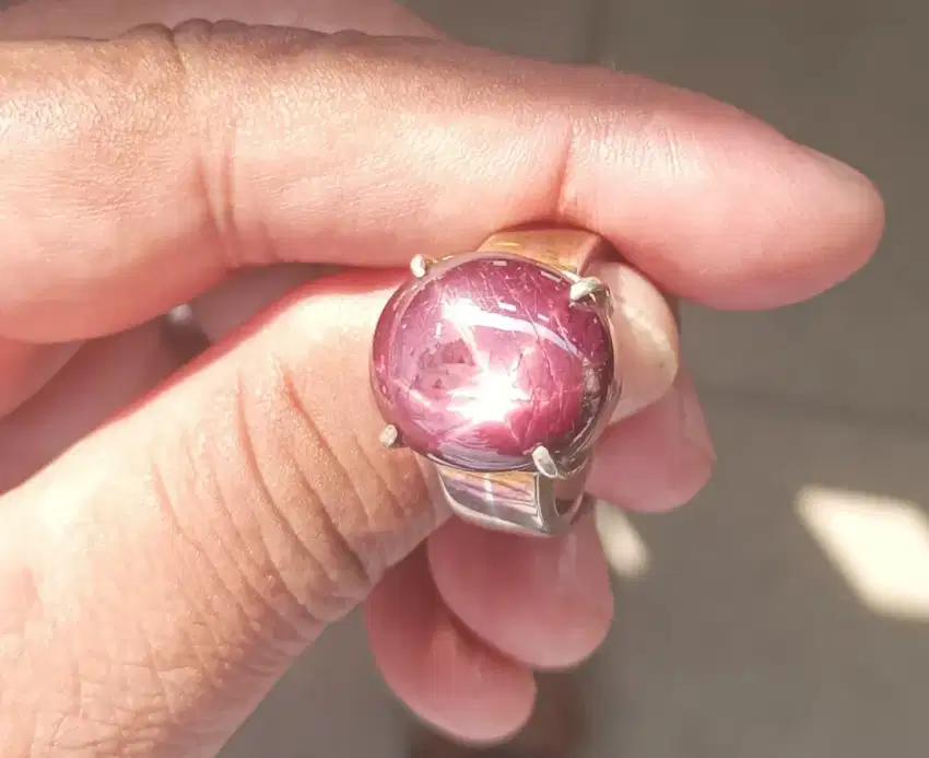 Dijual batu cincin star ruby mozambik