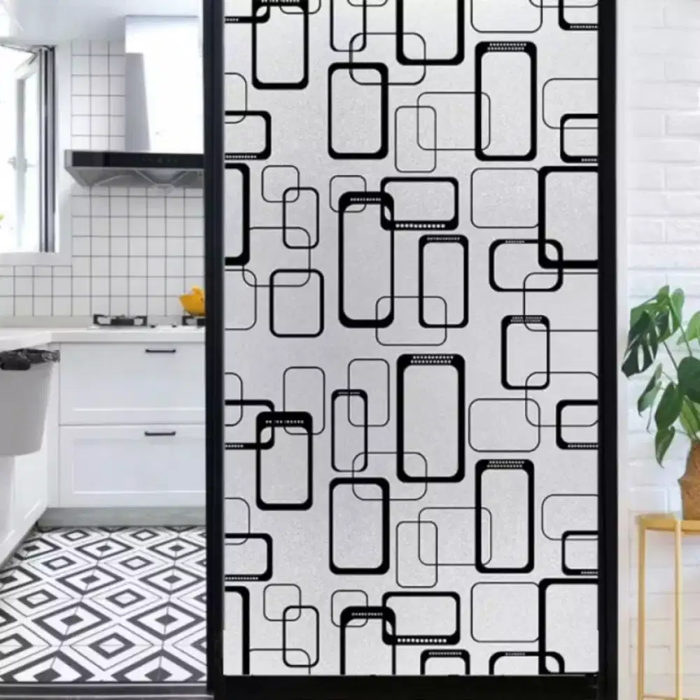 Stiker kaca sandblast/stiker kaca sandblast motif minimalis