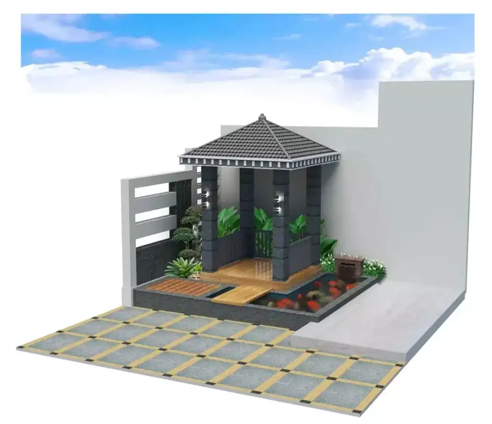 Tukang ampyangan, batu sikat, taman, kolam Gresik, Sidoarjo, Surabaya