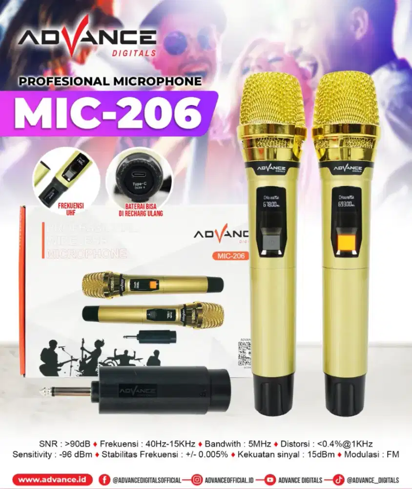 MIC WIRELESS ADVANCE 206 SPECIAL EDISI 2MIC