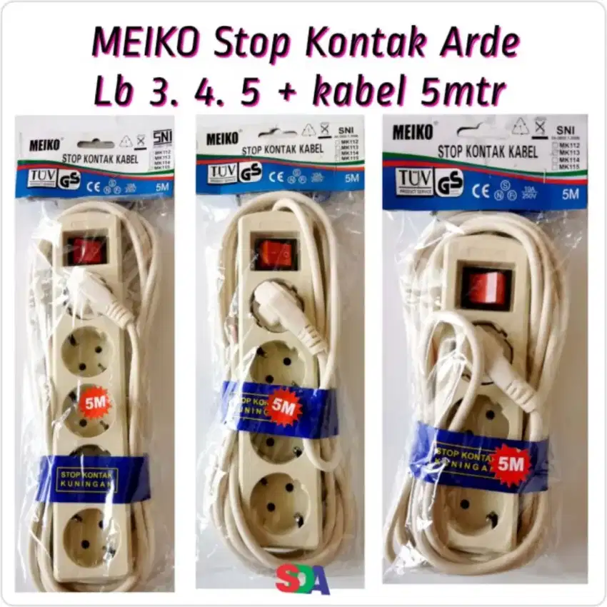 Stop Kontak Kabel 3,4,5 3meter Dan 5meter